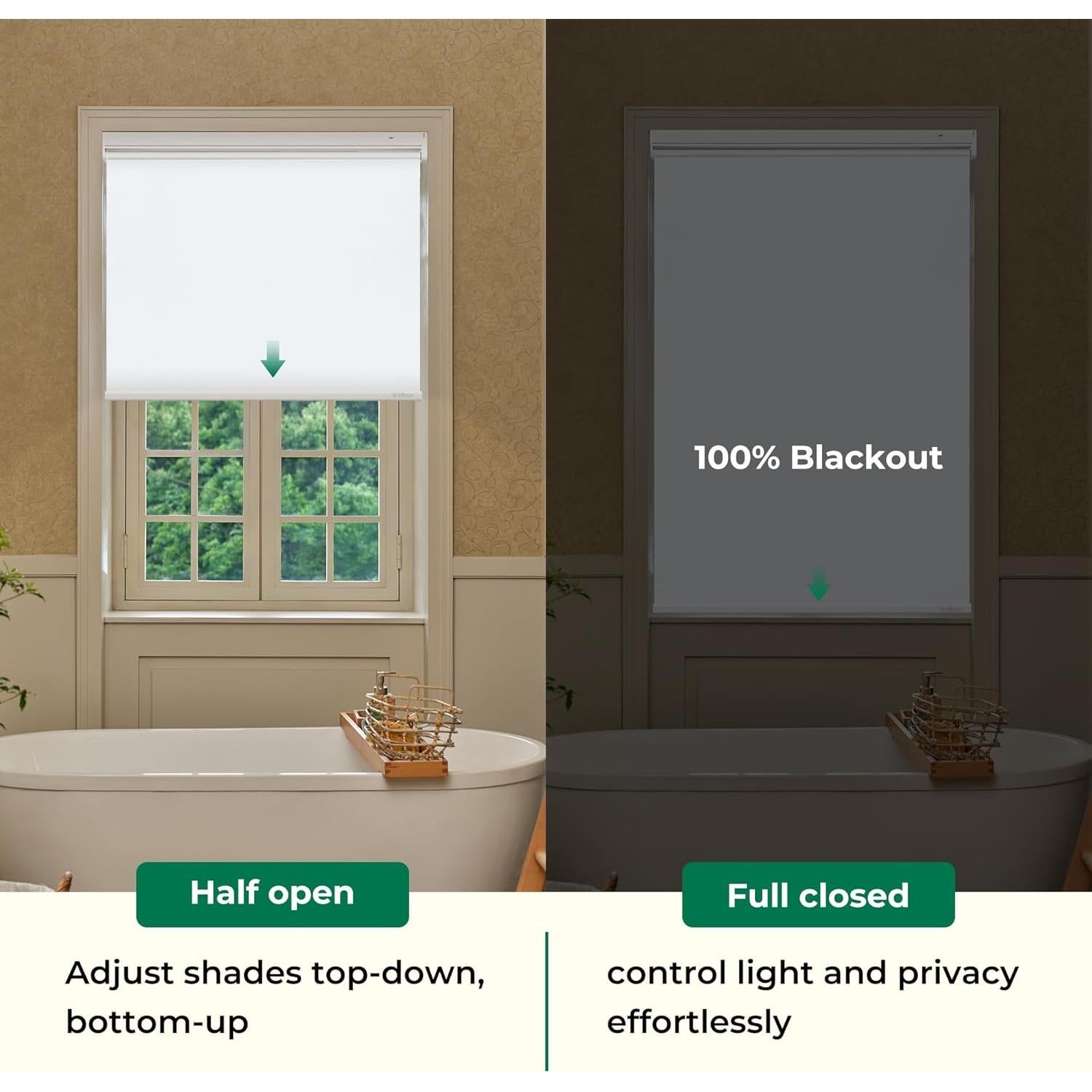 Persianas Motorizadas Allesin Roller Opacas 23x72 Blanco