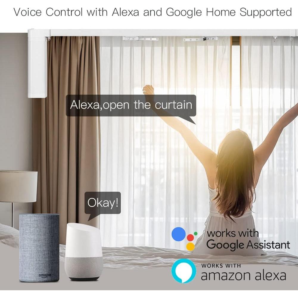 Abridor de Cortinas Automático SIXIN 2M Motor Zigbee Control Remoto