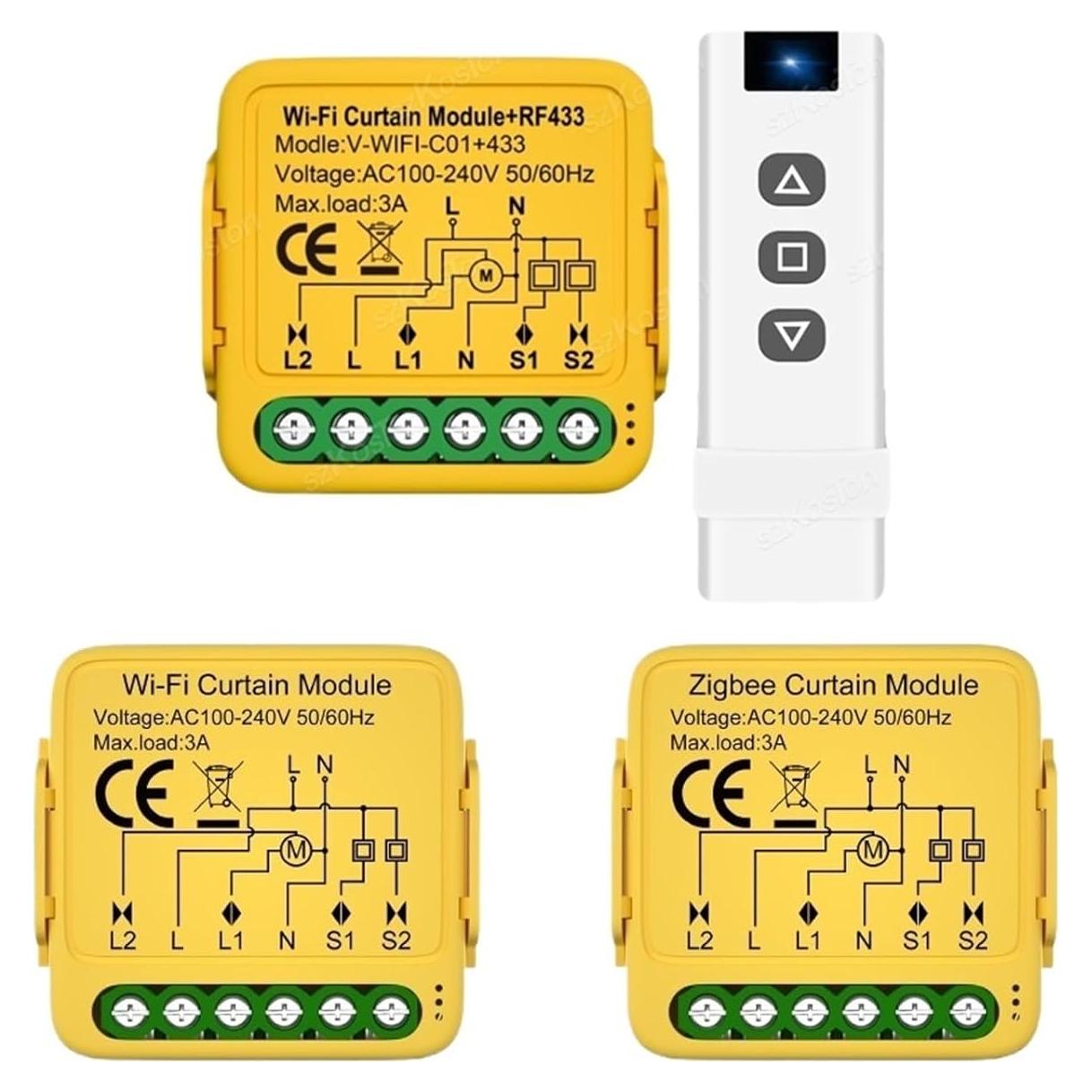Interruptor Inteligente WiFi GIBQDNSPW para Cortinas Tuya