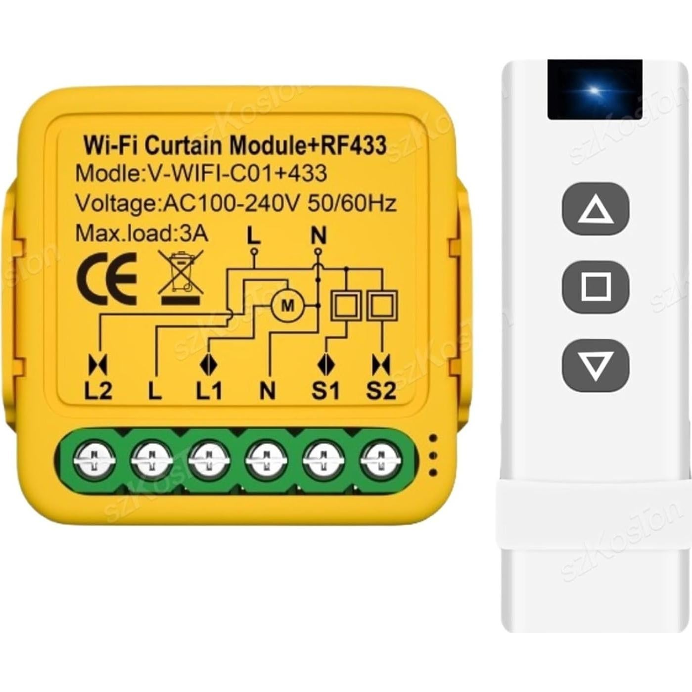 Interruptor Inteligente WiFi GIBQDNSPW para Cortinas Tuya