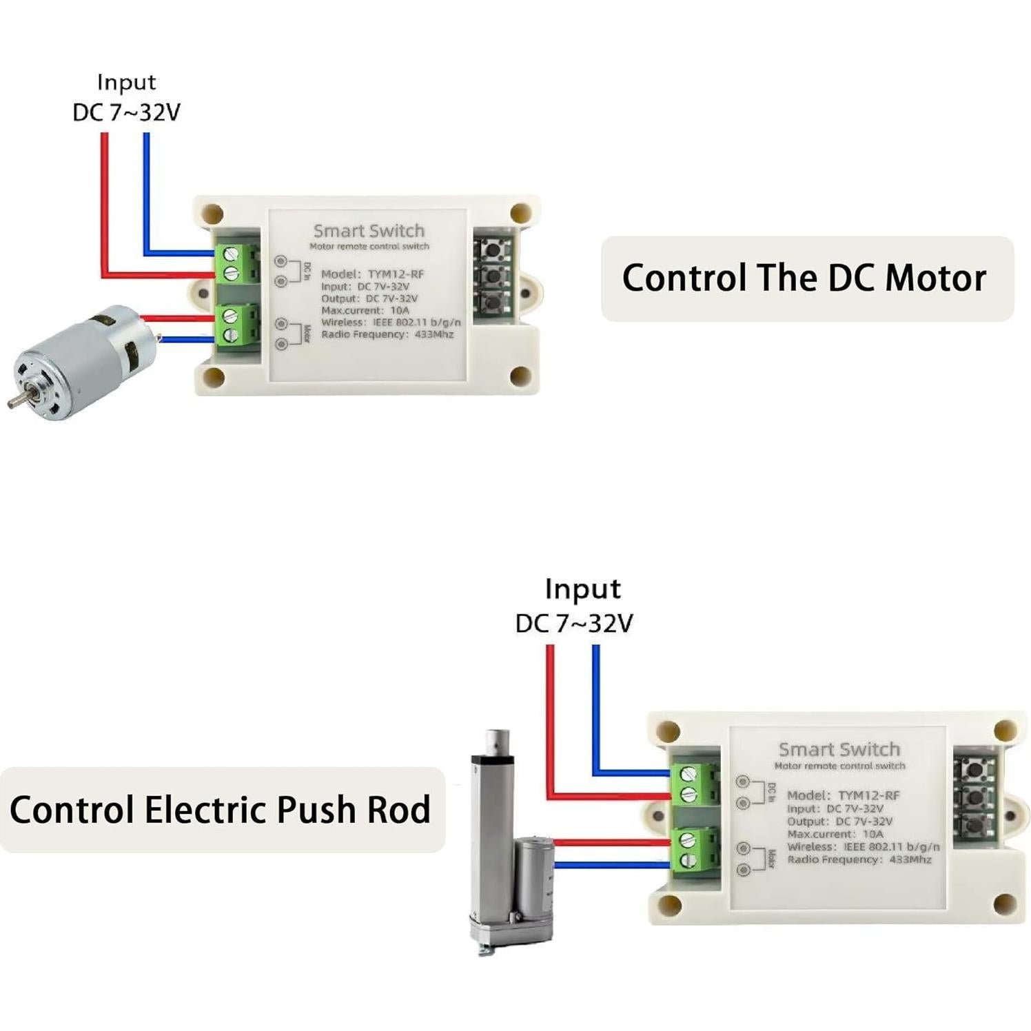 Controlador de Motor DC WiFi/Bluetooth Yitouniu 10A 7-32V