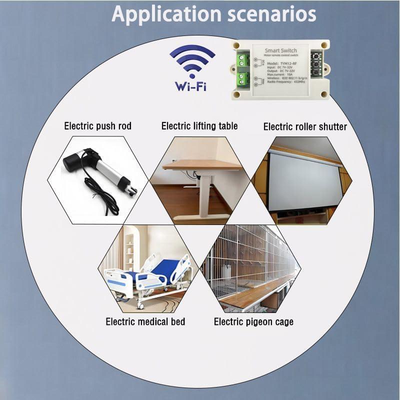 Controlador de Motor DC WiFi/Bluetooth Yitouniu 10A 7-32V