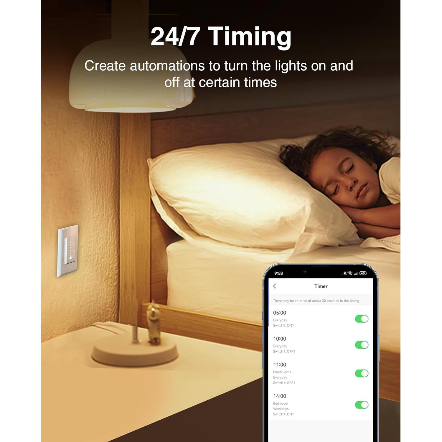 Interruptor Regulador Inteligente GHome SW2-1 Wi-Fi 2.4GHz