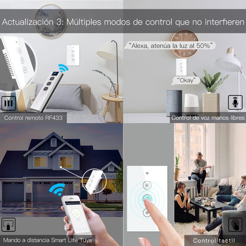 Interruptor Regulador de Luz Inteligente MoesGo WiFi Blanco