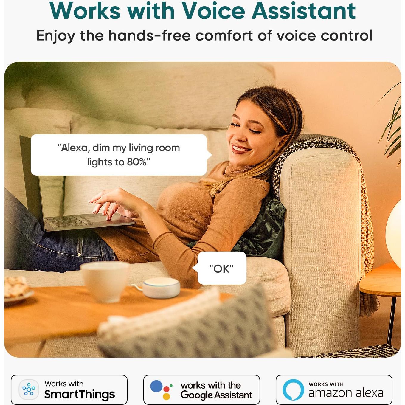 Interruptor Regulador Inteligente TREATLIFE WiFi 2.4GHz Luz