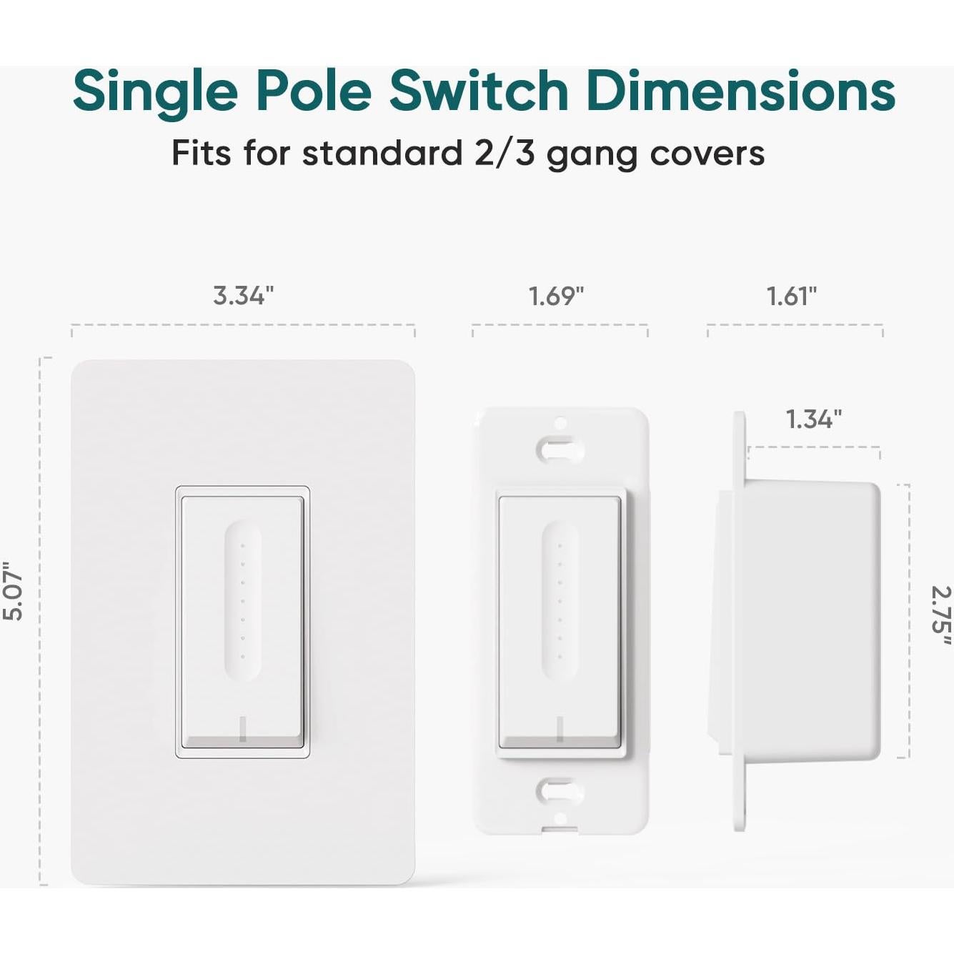 Interruptor Regulador Inteligente TREATLIFE WiFi 2.4GHz Luz