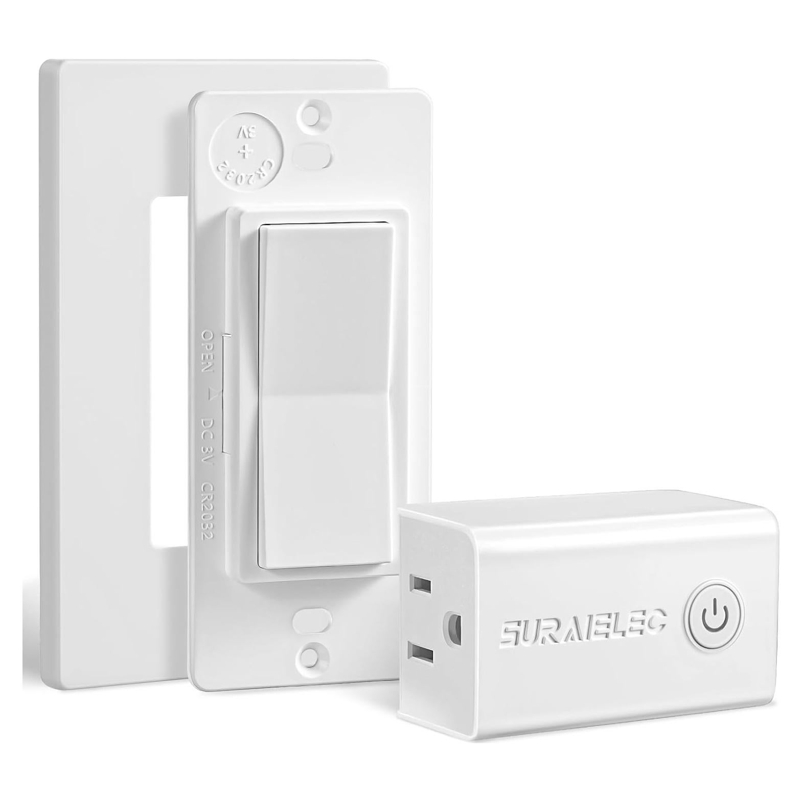 Interruptor de Luz Inalámbrico SURAIELEC 15A 30.48m Alcance RF