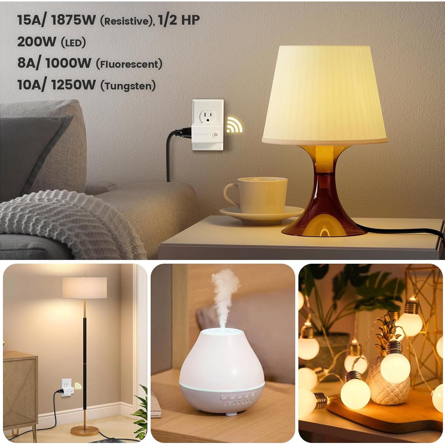 Interruptor de Luz Inalámbrico SURAIELEC 15A 30.48m Alcance RF