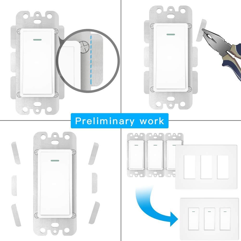 Interruptor de Luz Inteligente WiFi Moes 3 Gang Blanco Control Remoto