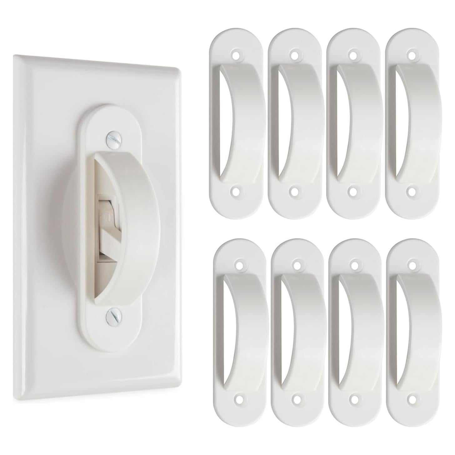 Cubiertas de Interruptores de Luz Lisol 8 Piezas Blanco Seguridad