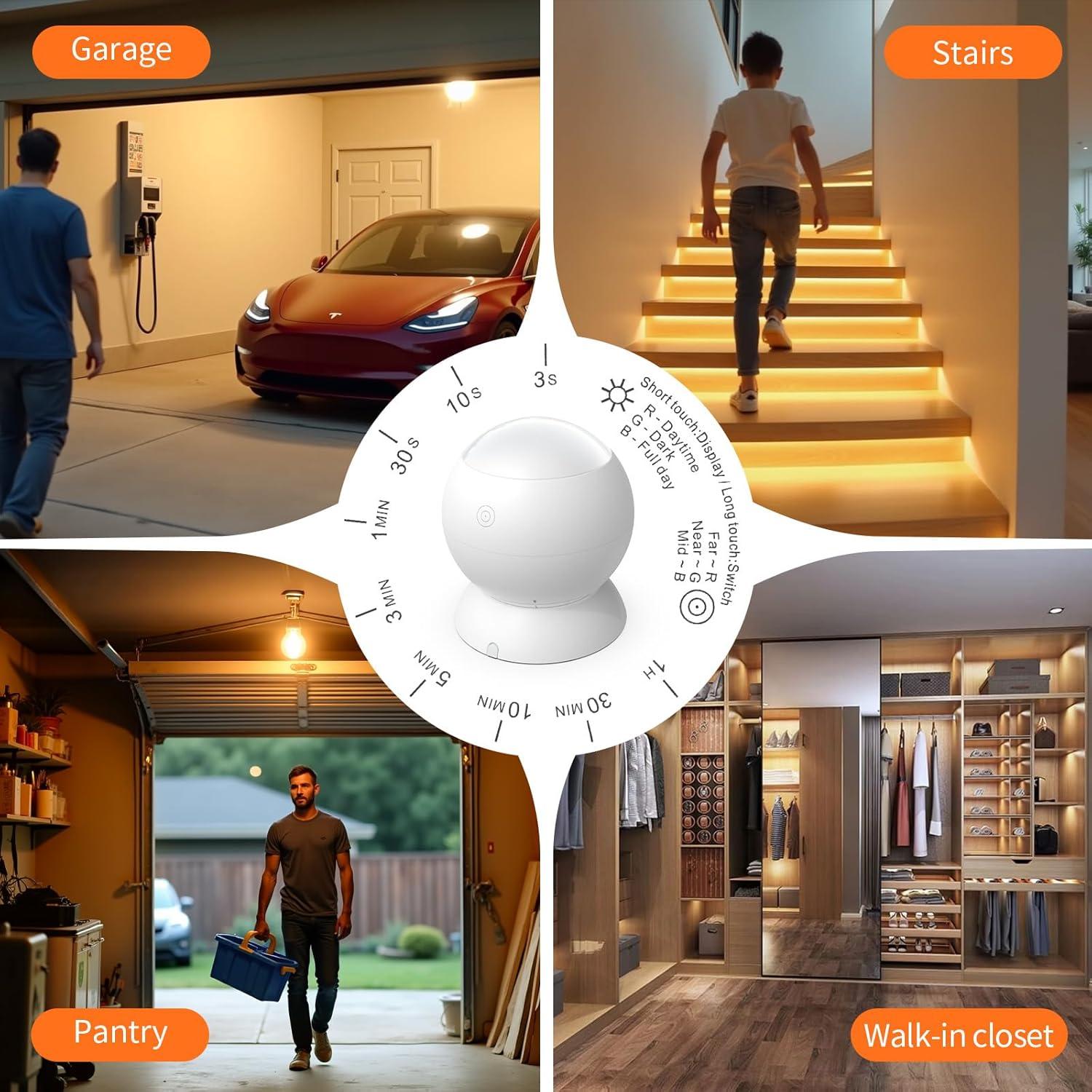 Interruptor de Luz de Movimiento Inalámbrico Wothfav con Sensor PIR