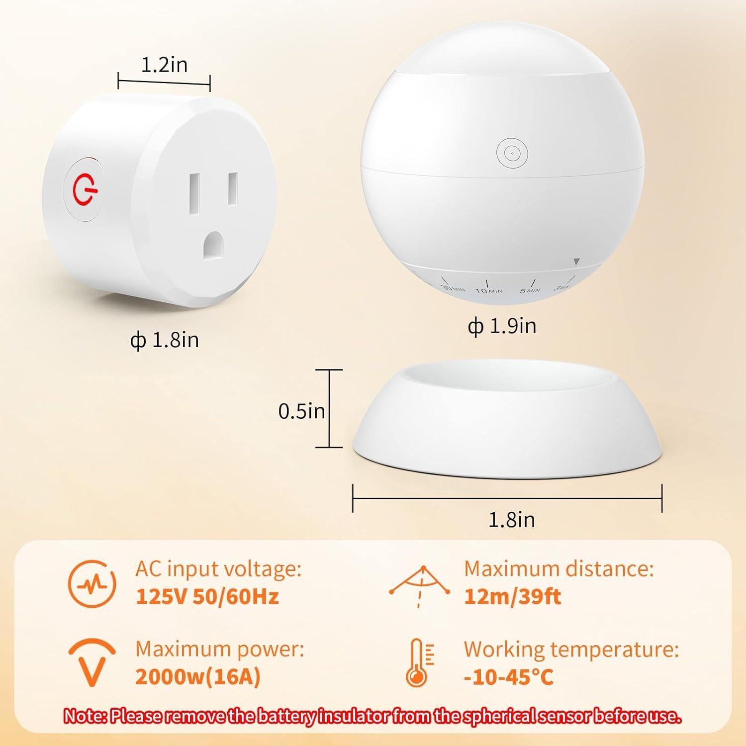 Interruptor de Luz de Movimiento Inalámbrico Wothfav con Sensor PIR