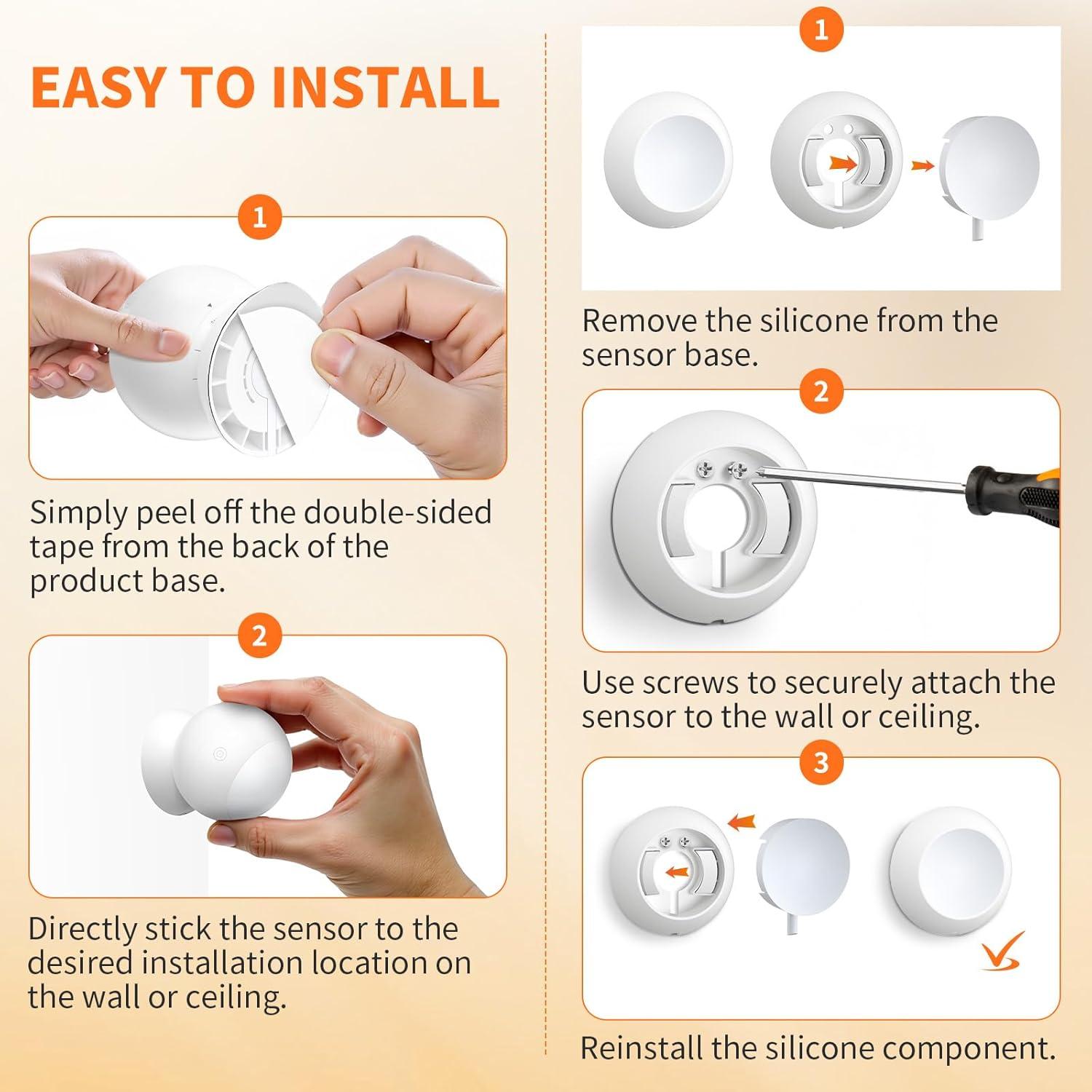 Interruptor de Luz de Movimiento Inalámbrico Wothfav con Sensor PIR