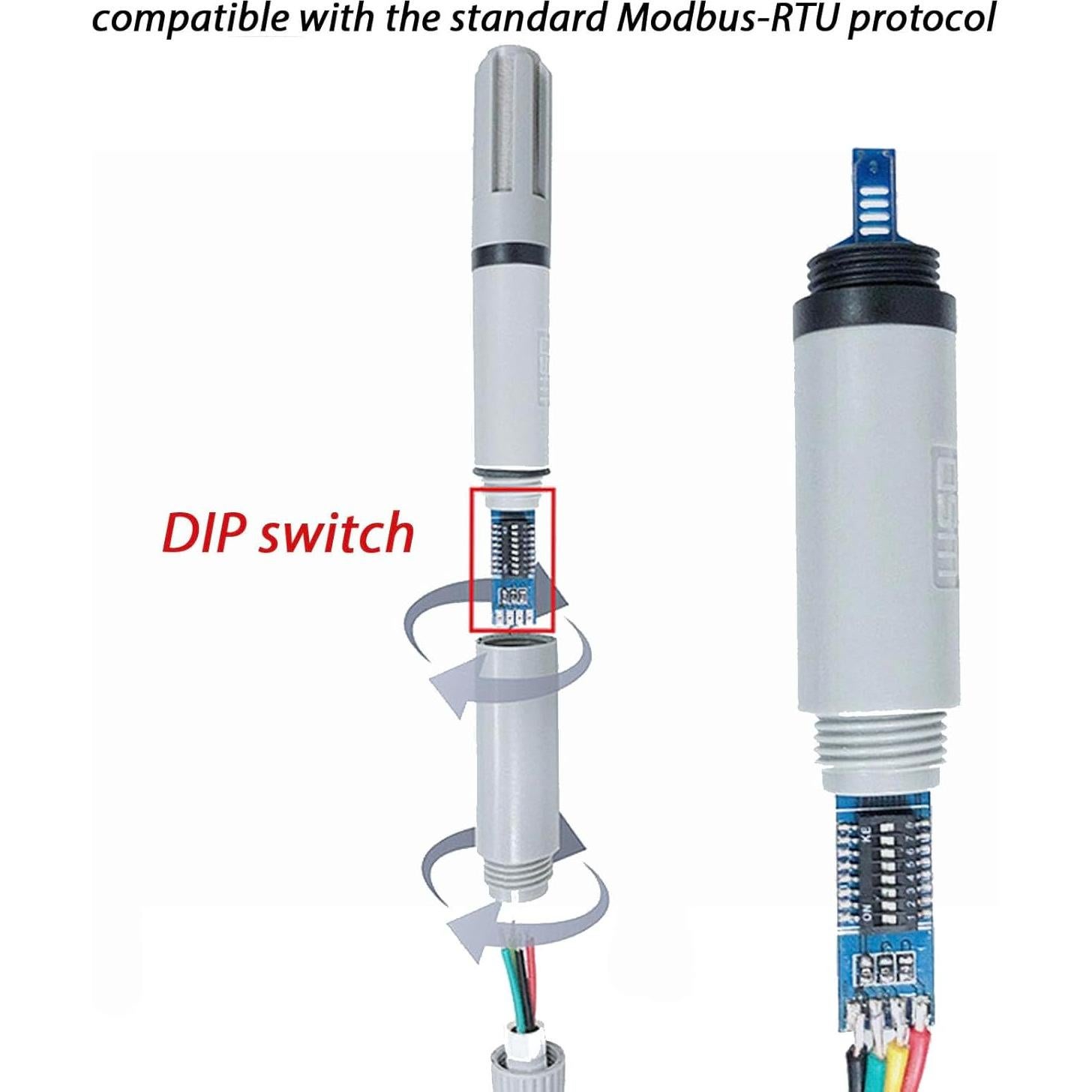 Sensor de Temperatura y Humedad RQG Modbus RTU -40°C a 125°C
