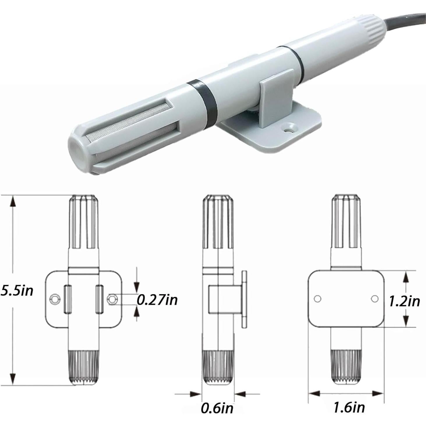 Sensor de Temperatura y Humedad RQG Modbus RTU -40°C a 125°C