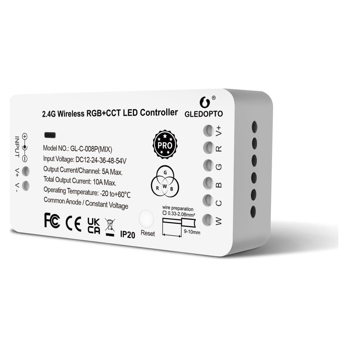 Controlador LED ZigBee 3.0 GLEDOPTO GL-C-008P Mezcla RGB CCT