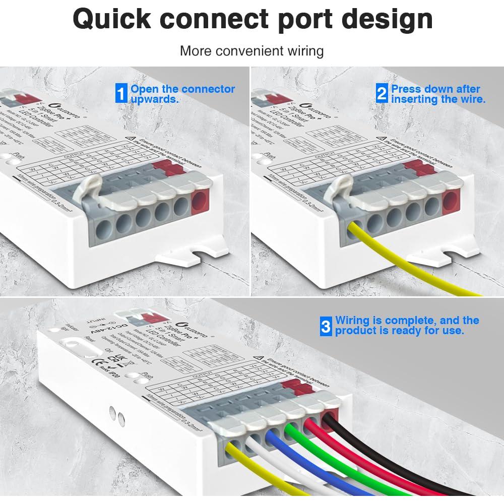 Controlador LED GLEDOPTO ZigBee Pro 5 en 1 DC 12-48V 15A