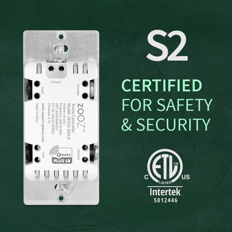 Controlador de Escena Z-Wave Zooz ZEN32 800LR, Blanco