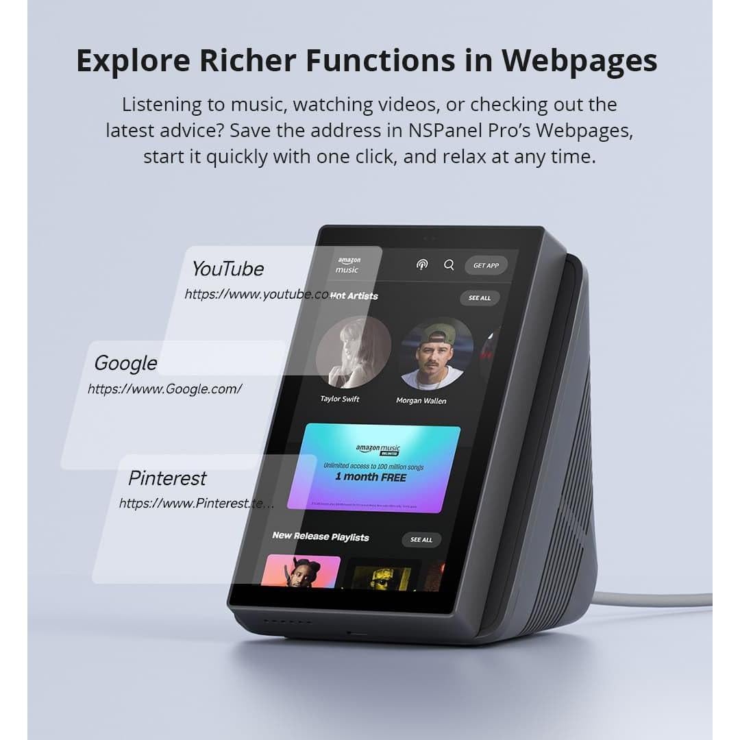 Panel de Control Inteligente Smilewolf NSPanel Pro Zigbee 3.0
