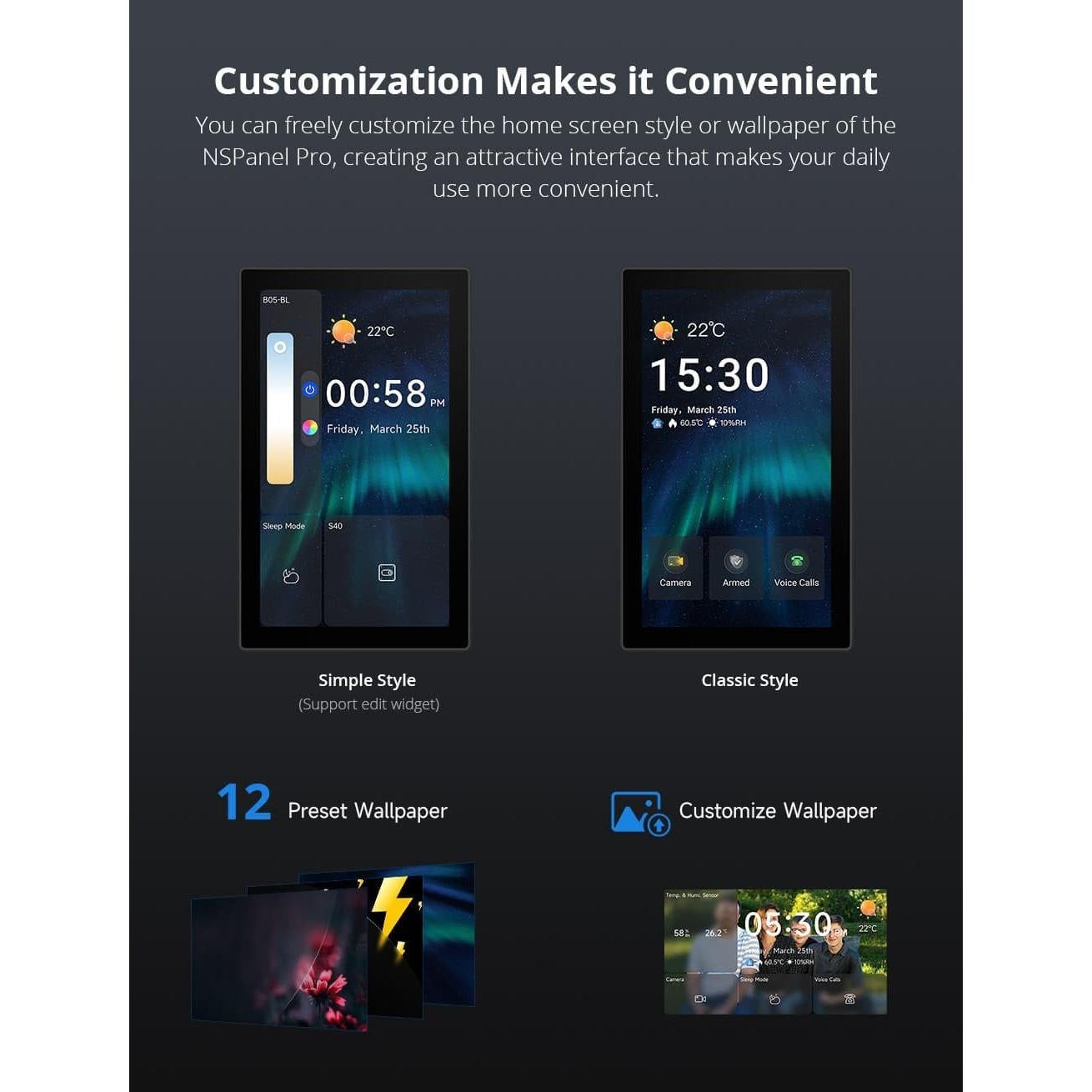 Panel de Control Inteligente Smilewolf NSPanel Pro Zigbee 3.0