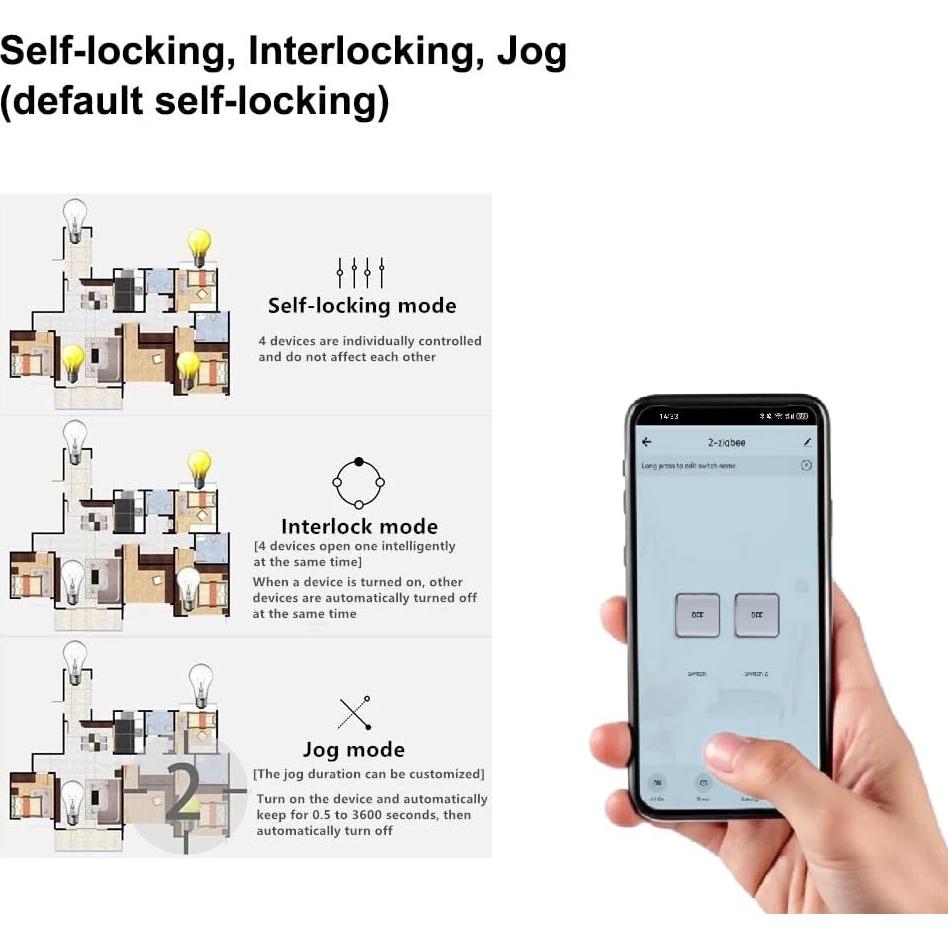 Interruptor Inteligente ZigBee Baolan 2 Canales 5V 12V 24V