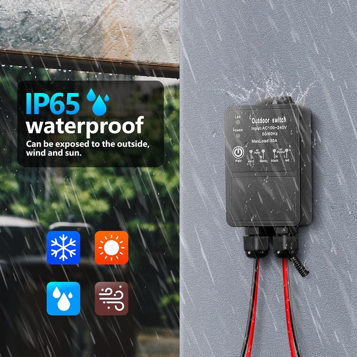 Interruptor Remoto Inalámbrico DieseRC 30A IP65 100-240V