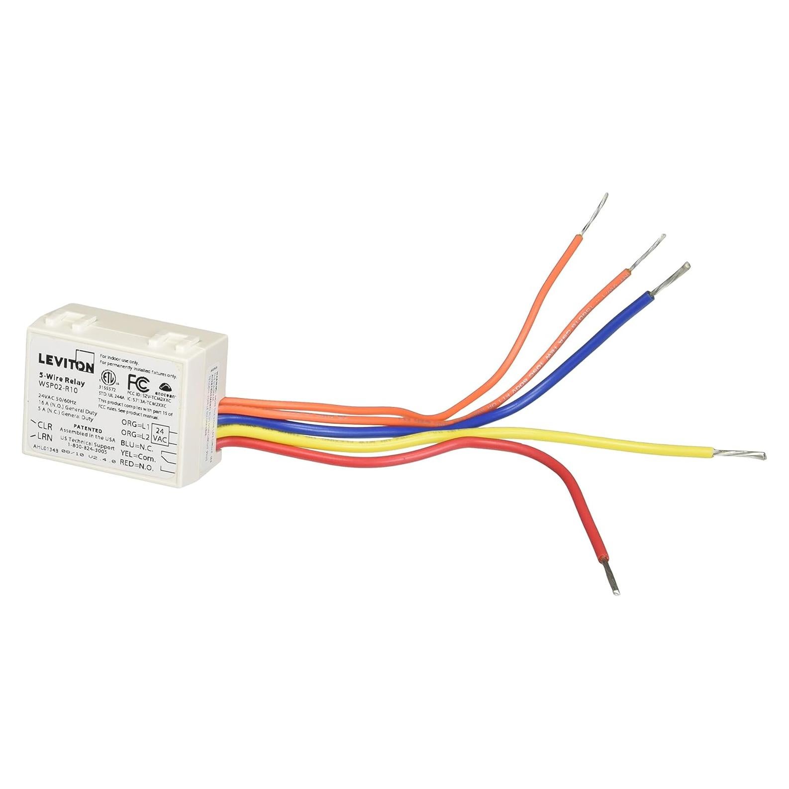Receptor de Relé Inalámbrico Leviton WSP02-R10 300W 24V