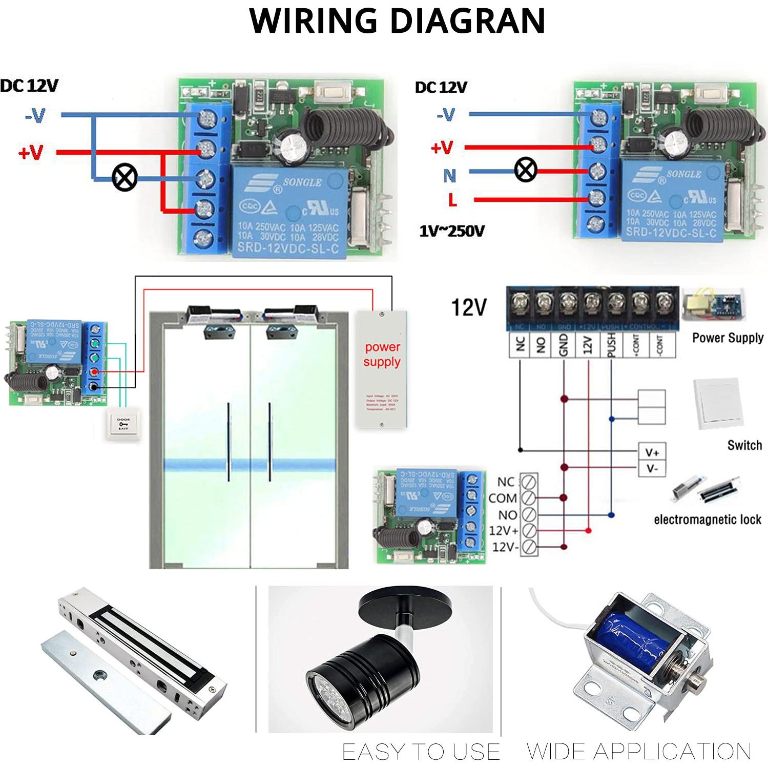 Interruptor Control Remoto Inalámbrico DieseRC 12V 1CH RF