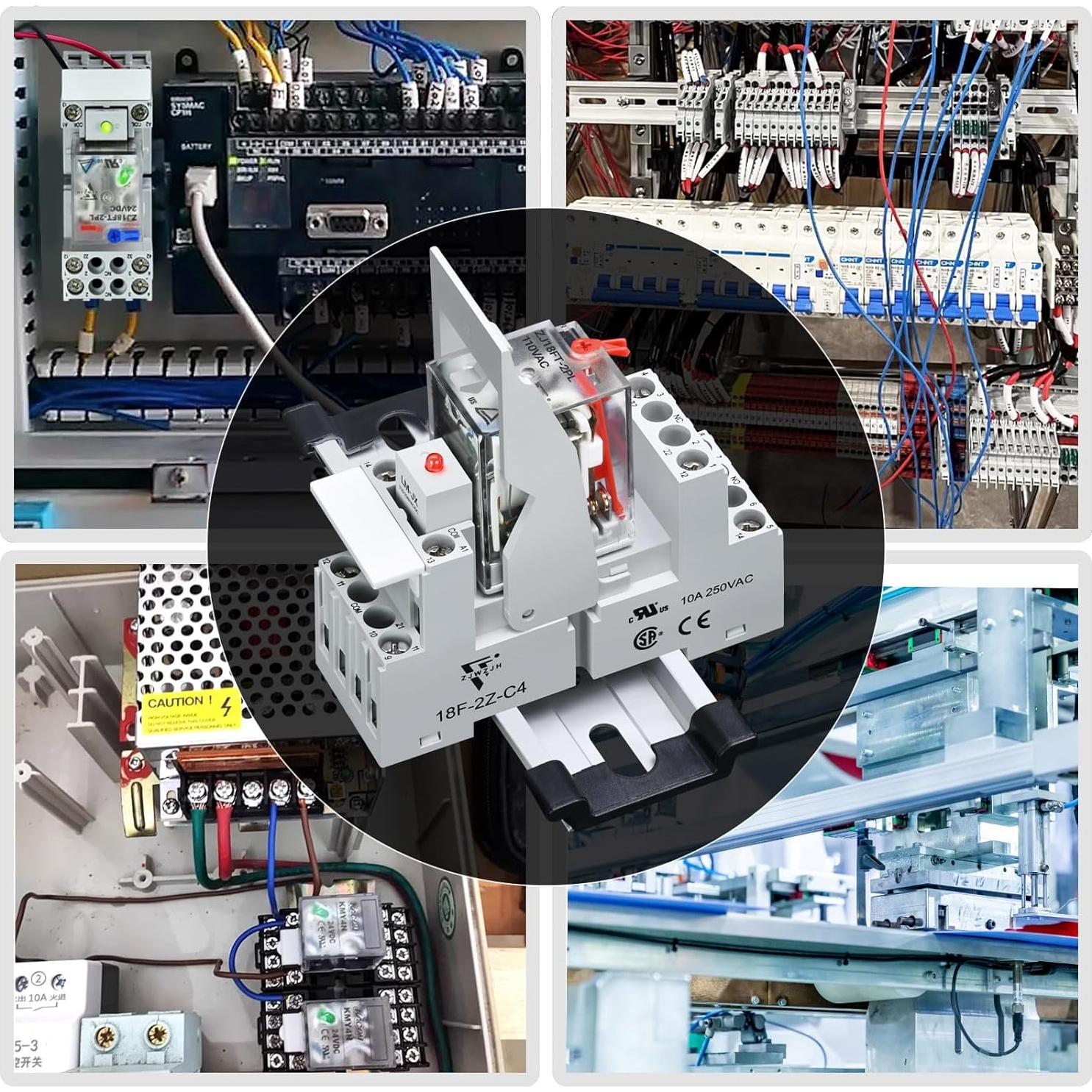 Relé Electromagnético 110V 10A 8 Pines DPDT con LED