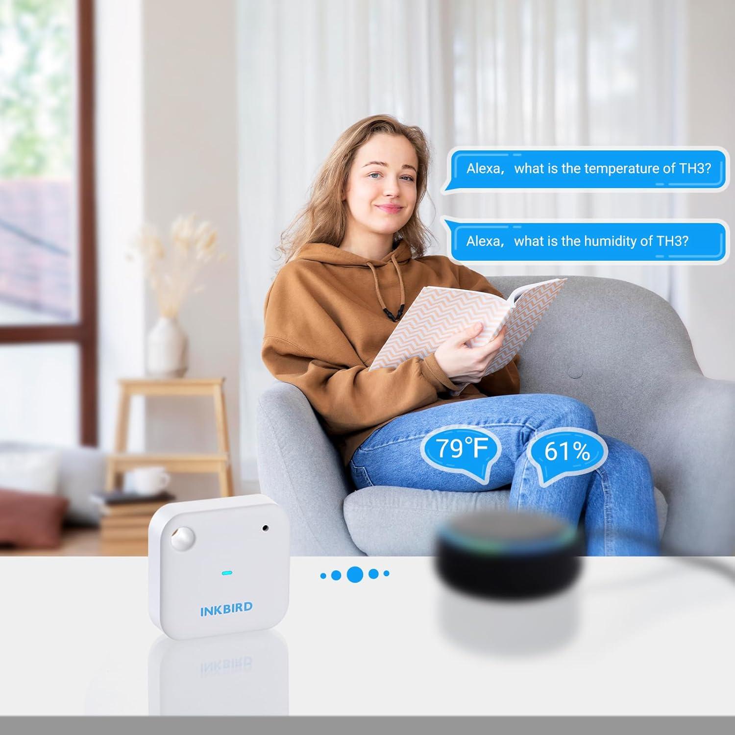 Termómetro Higrómetro WiFi INKBIRD IBS-TH3, Control Remoto