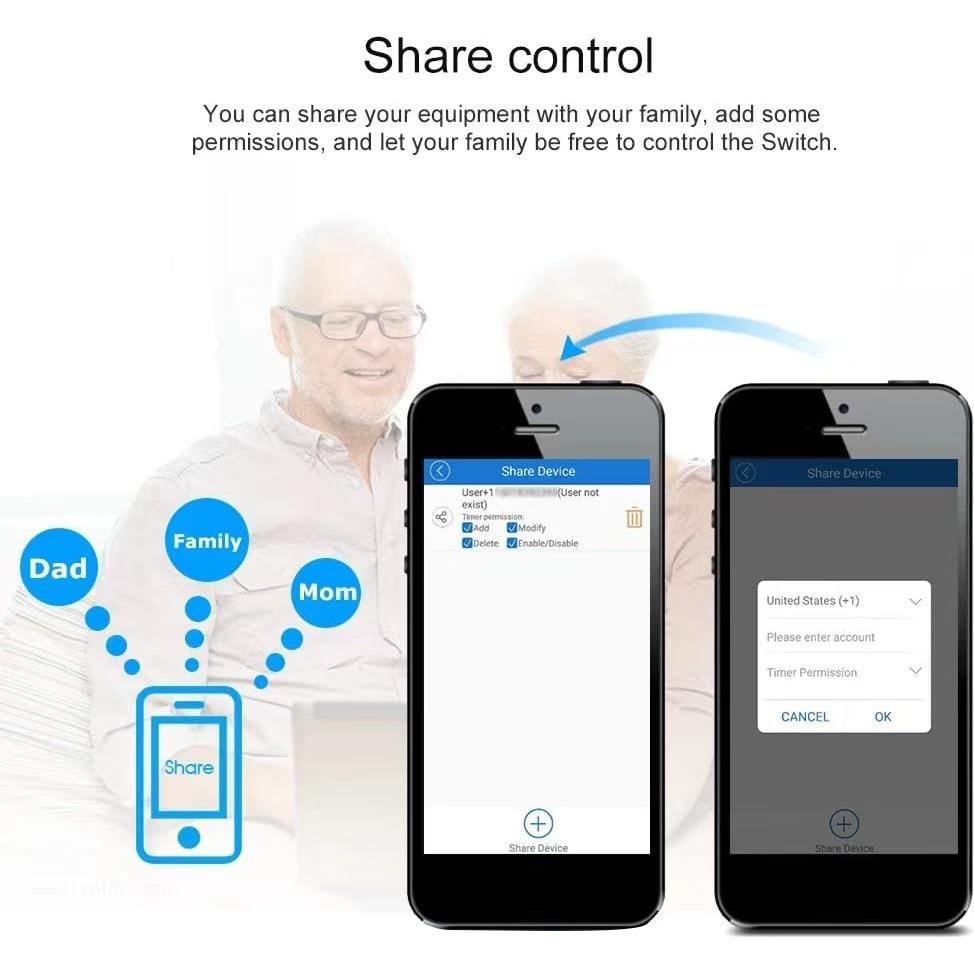 Interruptor Remoto Inalámbrico Yitouniu TH16 16A WiFi Control Temperatura