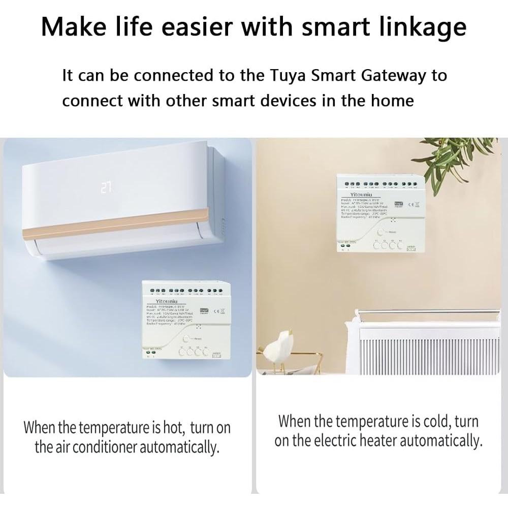 Controlador de Temperatura Inteligente Yitouniu 4 Canales 85-250V