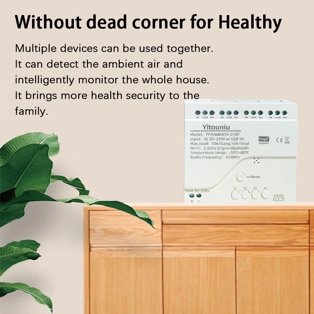 Controlador de Temperatura Inteligente Yitouniu 4 Canales 85-250V