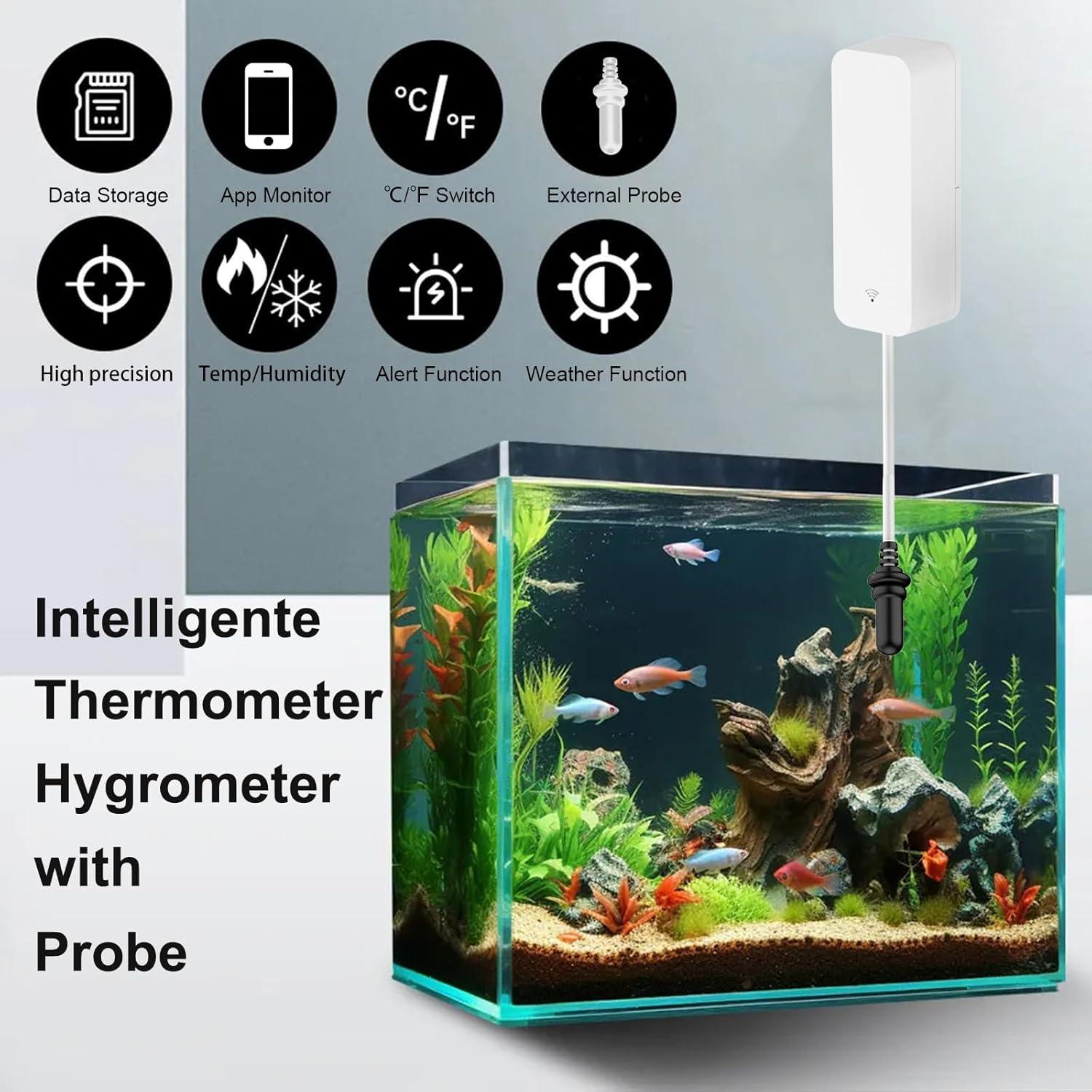 Termómetro Higrómetro Inteligente Zecamin T01 WiFi con Sonda