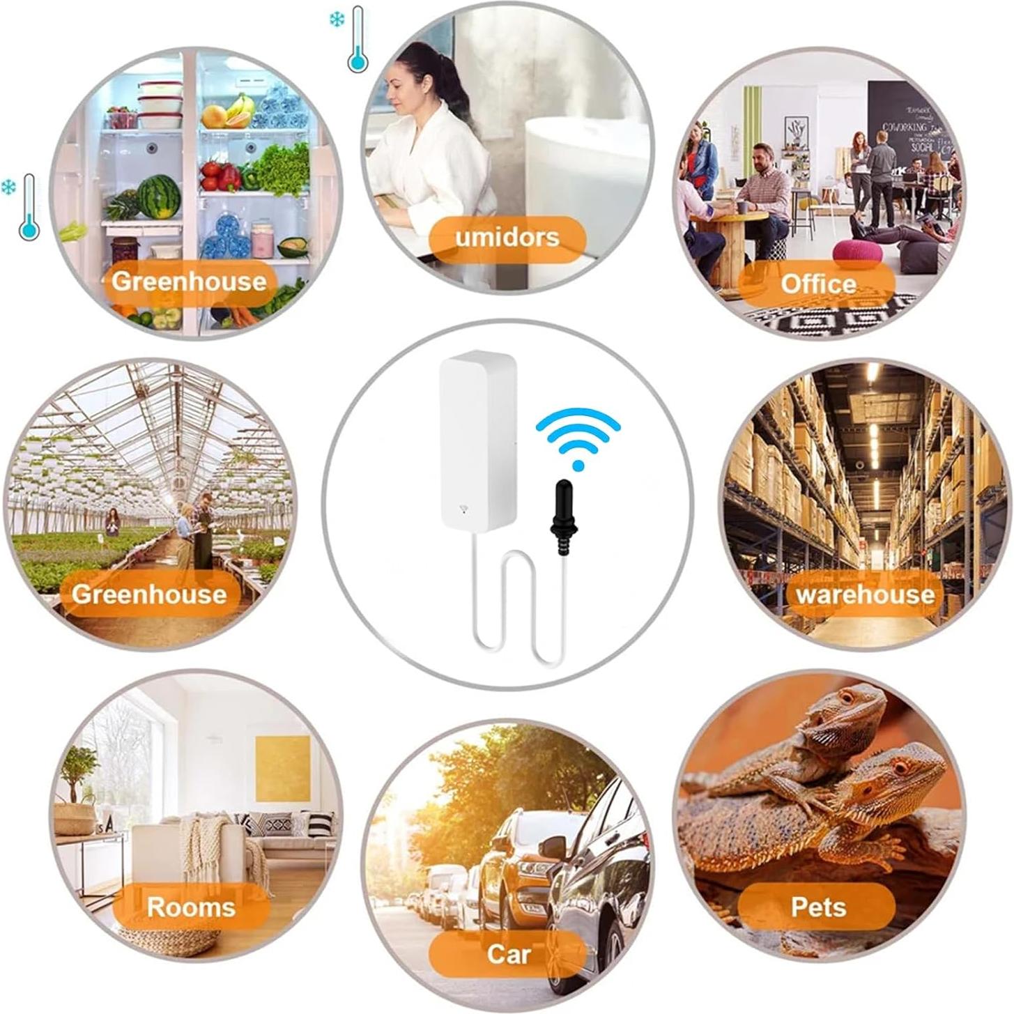 Termómetro Higrómetro Inteligente Zecamin T01 WiFi con Sonda