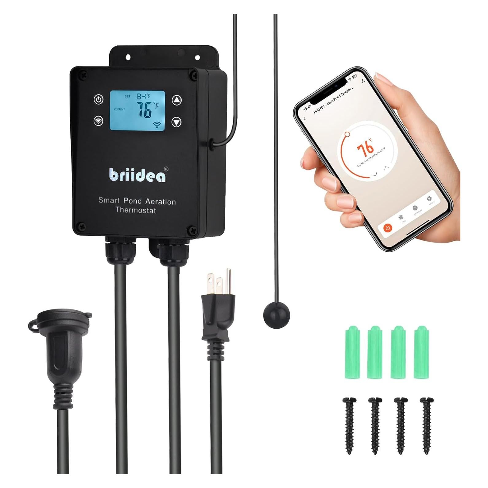 Termómetro de Agua de Estanque WiFi Briidea MK-121 1500W