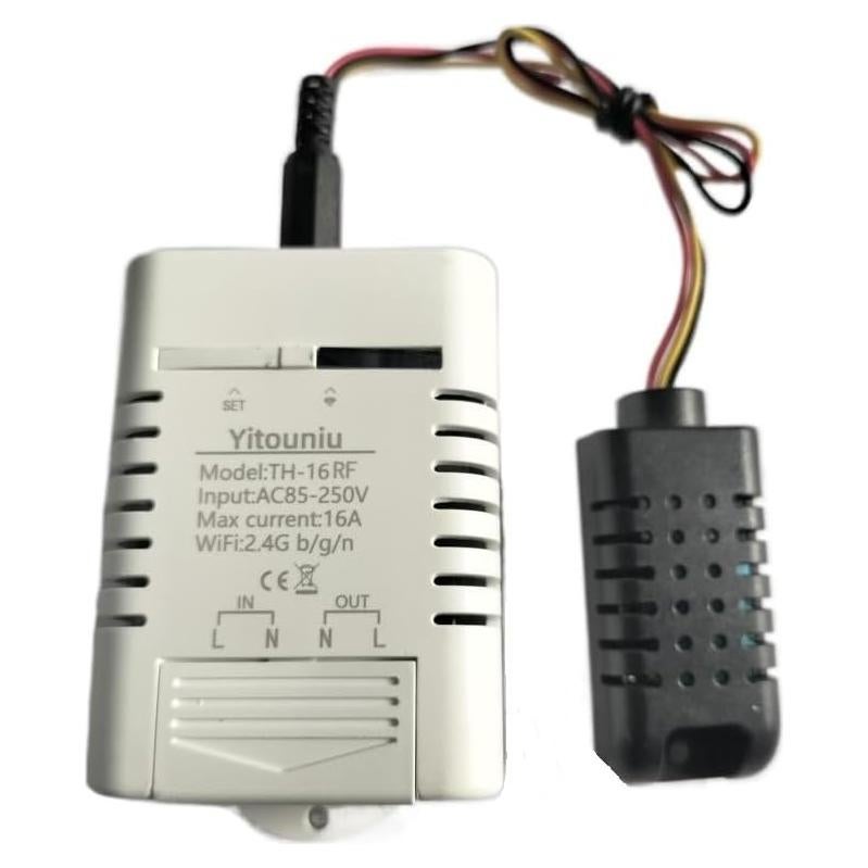 Interruptor Inteligente eWeLink TH16 WiFi 16A Control Temperatura y Humedad