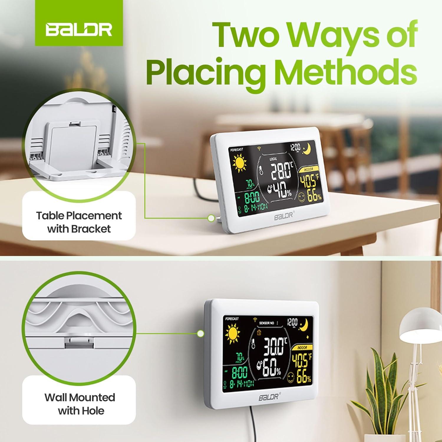 Estación Meteorológica WiFi BALDR con Sensor, 20.3x12.7cm