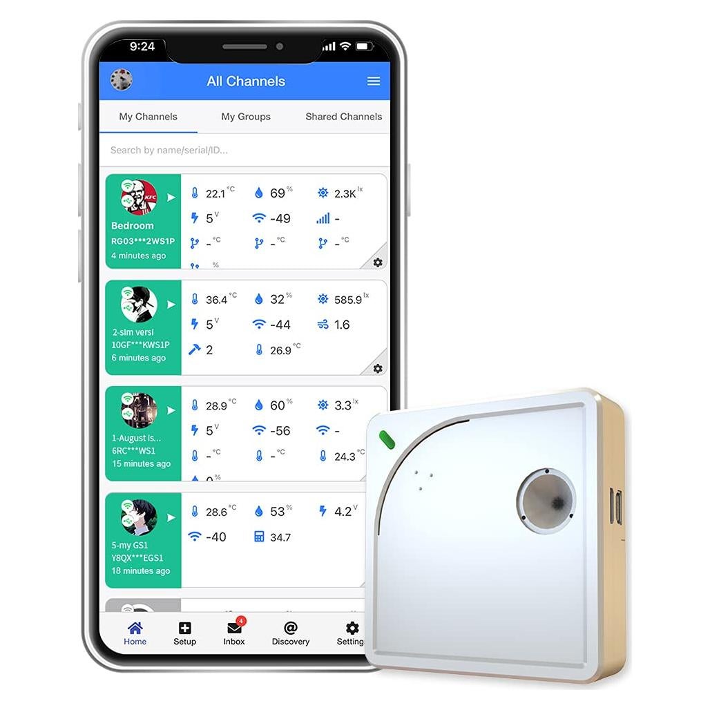 Sensor Ambiental WiFi UbiBot WS1 - Monitoreo Temperatura, Humedad y Luz