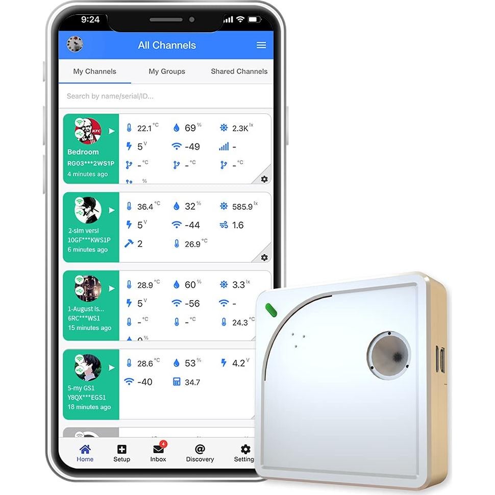 Sensor Ambiental WiFi UbiBot WS1 - Monitoreo Temperatura, Humedad y Luz