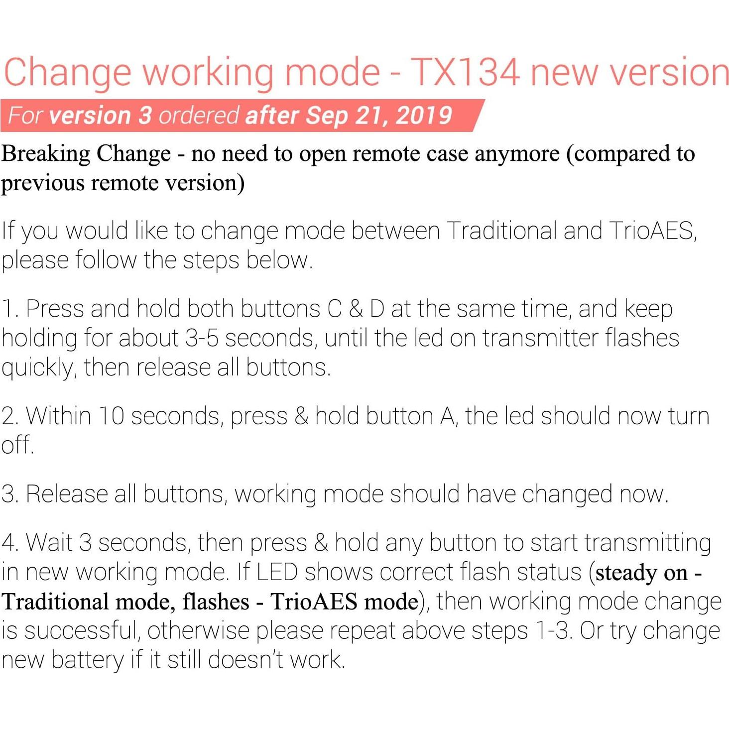 Controles Remotos Solidremote TX-134, Paquete de 2, Código Rodante
