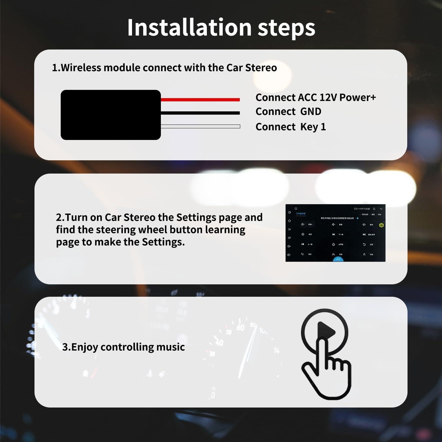 Controlador de Medios Inalámbrico Bluetooth Jaesien DQX-Q18