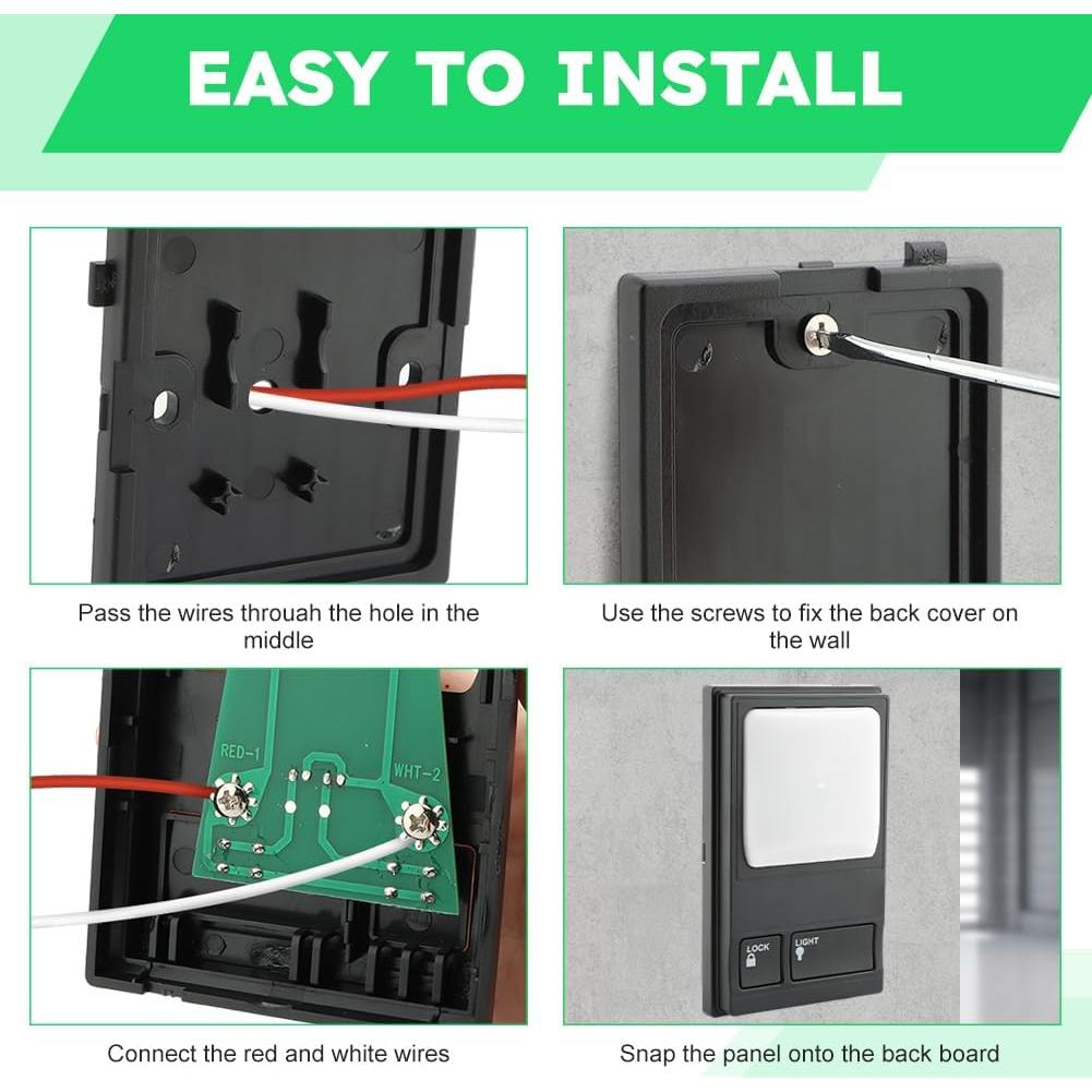 Panel de Control de Puerta de Garaje NINEFOX 12.45x7.87cm