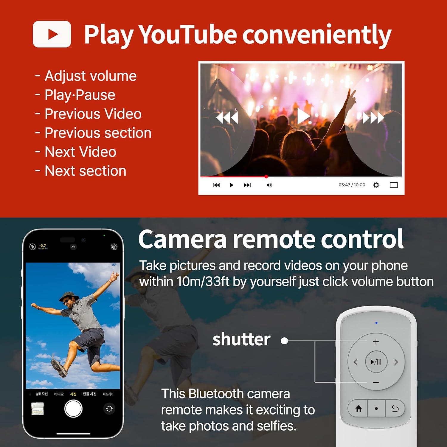 Control Remoto Pasador de Página Bluetooth MITER BTR02 para e-Readers
