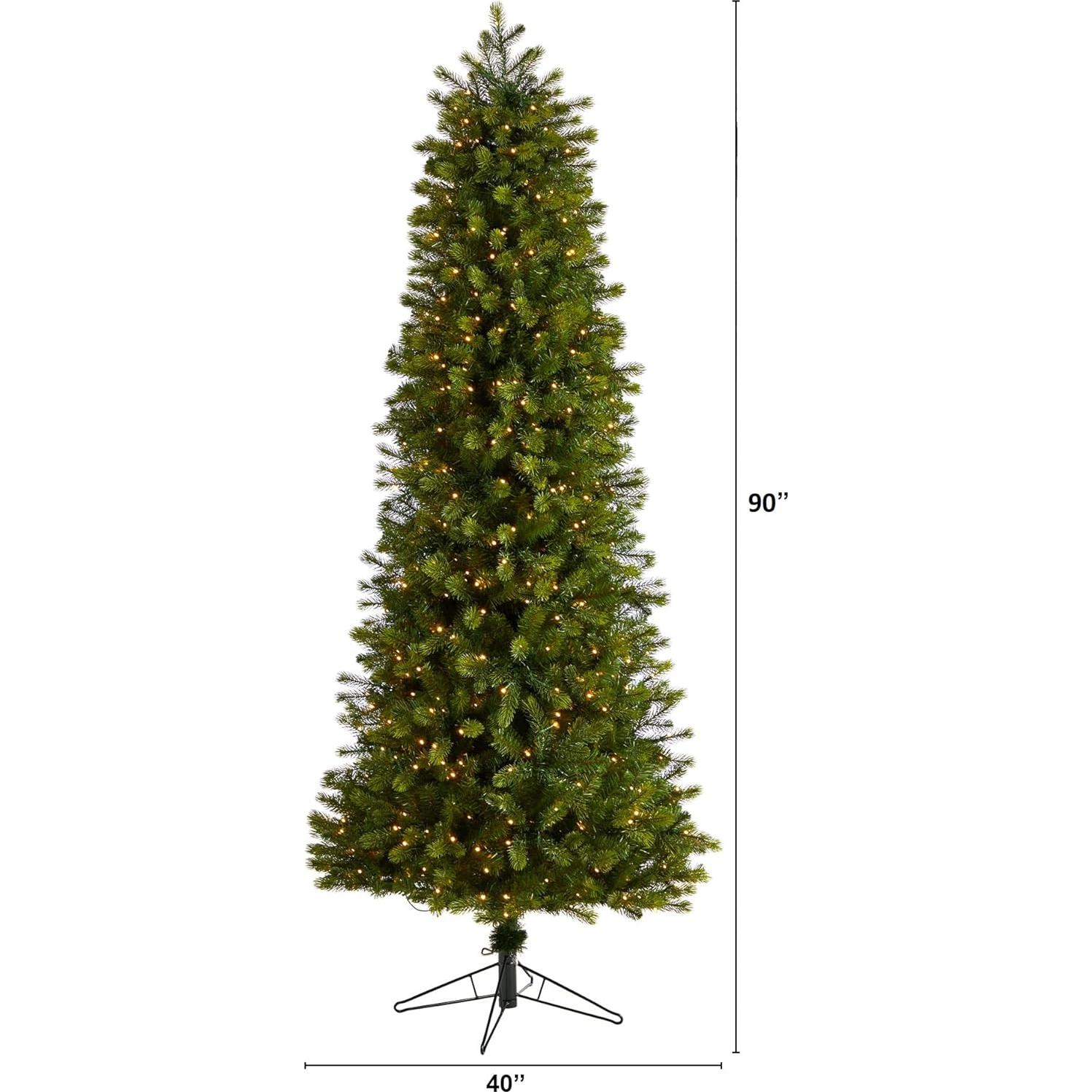 Árbol de Navidad Artificial Casi Natural 2.3m con 600 Luces LED