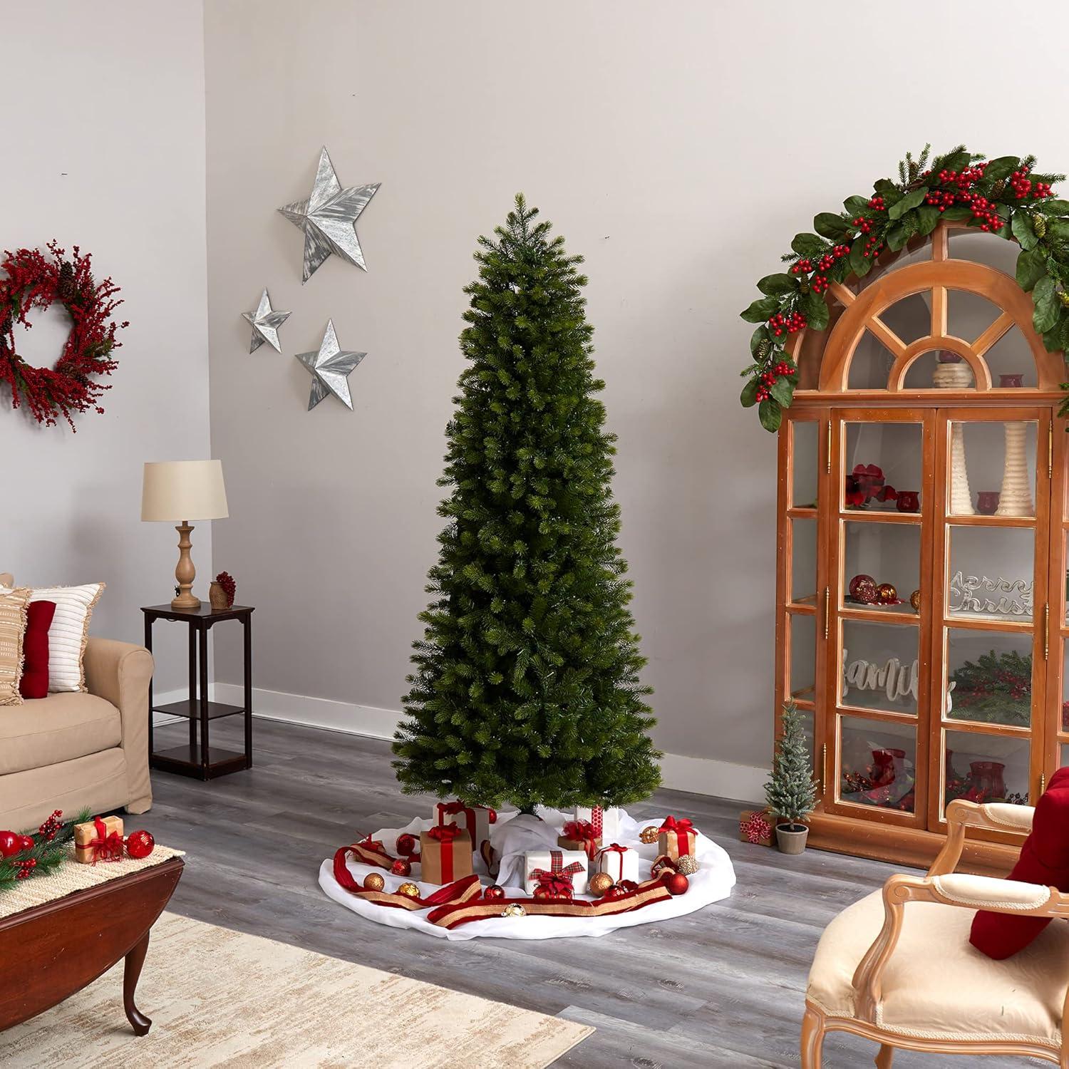 Árbol de Navidad Artificial Casi Natural 2.3m con 600 Luces LED