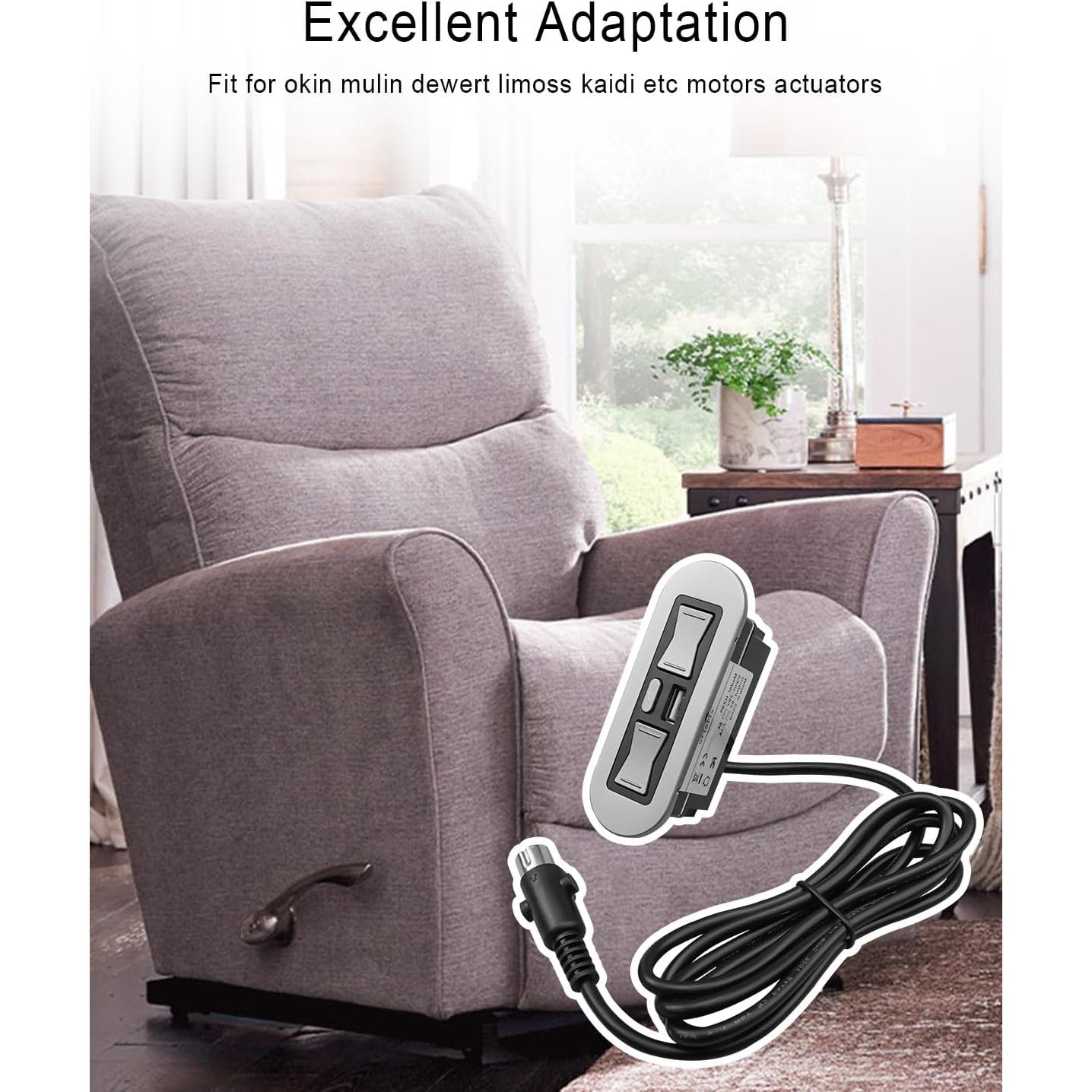 Interruptor Eléctrico Reclinable QAGGUM con Control Remoto USB