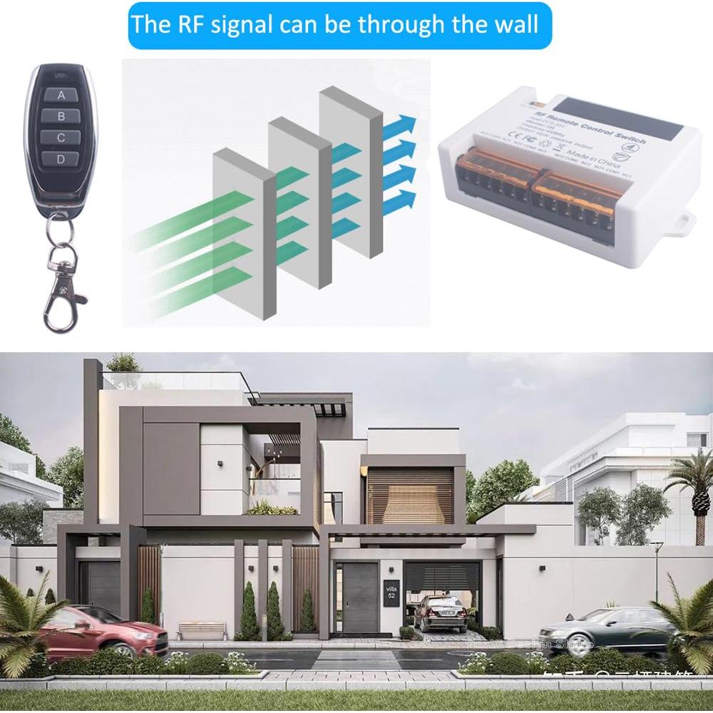 Control Remoto Inalámbrico 4 Canales Mangood 12V-24V