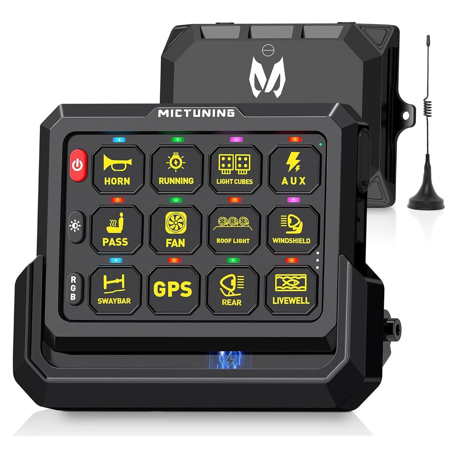 Panel de Interruptores Inalámbrico MICTUNING P1s-W+ 12 Gang