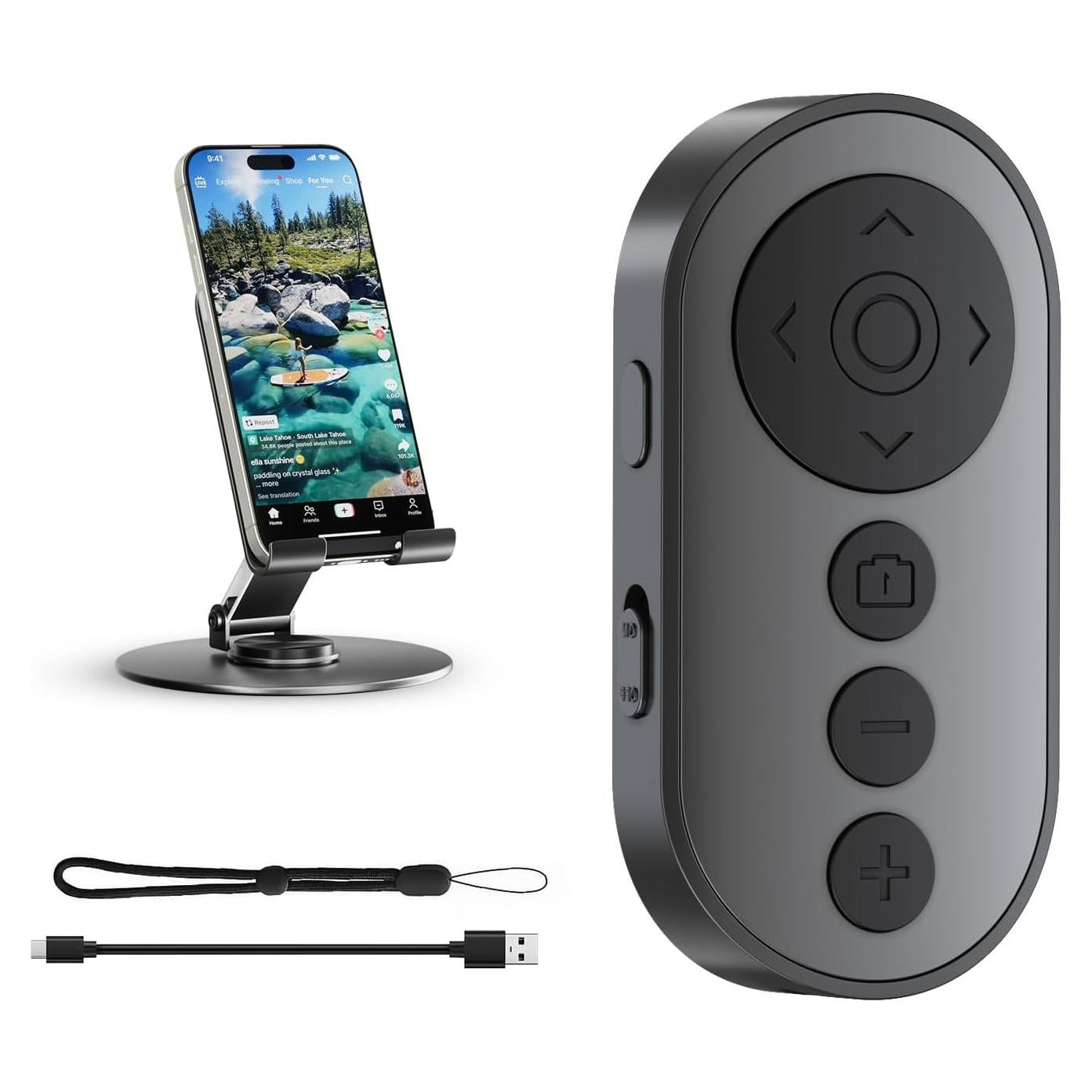 Disparador Remoto Bluetooth MAIRAN con Soporte para Teléfono